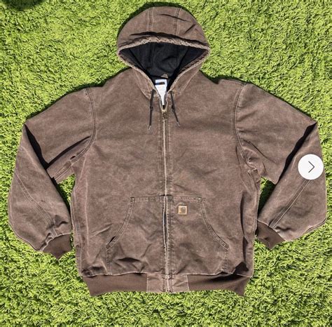 Vintage Sun Faded Brown Carhartt Hoodie Zip Up Depop Carhartt