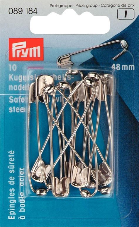 Prym Kugel Sicherheitsnadeln St Mm Silberfarbig