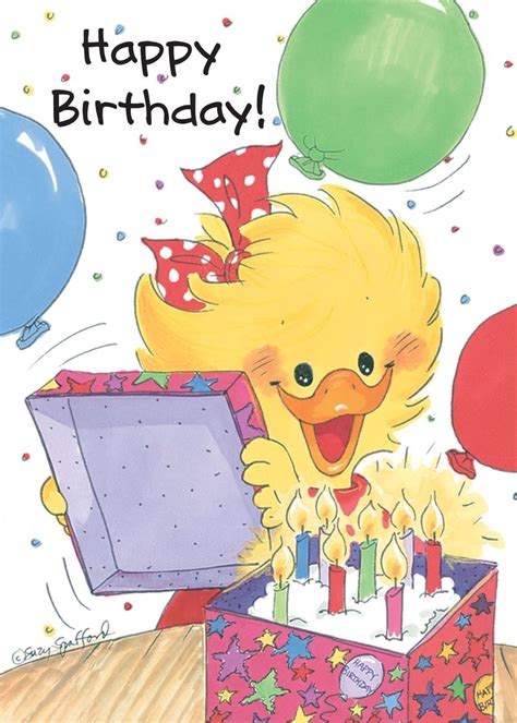 Happy Birthday Greetings With A Cute Chicken Card