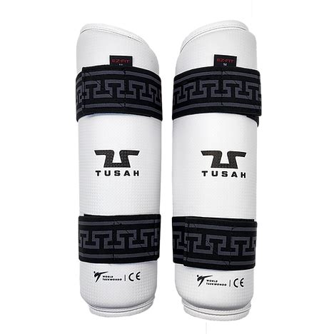 Щитки (накладки) защитные на голень для тхэквондо WT TUSAH EZ-FIT ...
