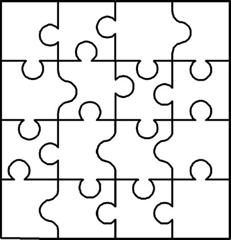 Puzzle Piece Coloring Clipart Best