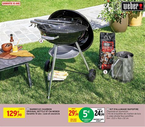 Promo Barbecue Charbon Original Kettle Cm Weber Kit D Allumage