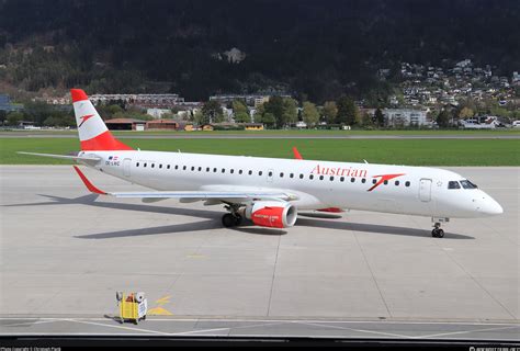 OE LWC Austrian Airlines Embraer ERJ 195LR ERJ 190 200 LR Photo By