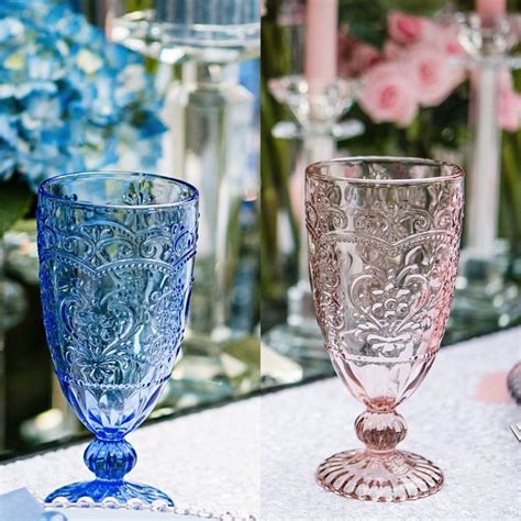 Party Rental Vintage Inspired Glass Water Goblet - SW Florida - Exclusive Affair