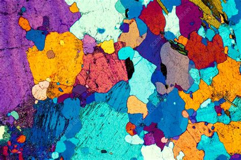 Aplite Polarised Light Micrograph Stock Image C034 6916 Science