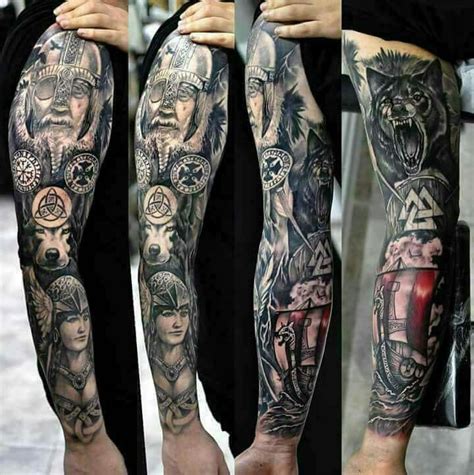 Norse Mythology Sleeve Tattoo