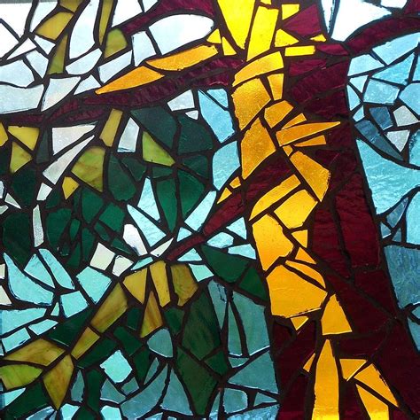 Mosaic Stained Glass First Tree Glass Art By Catherine Van Der Woerd