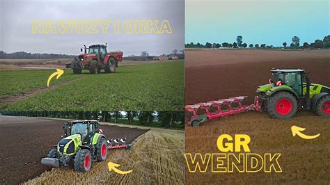 Rozsiewanie nawozów i orka w GR WENDK MF CLAAS KUHN Nowe