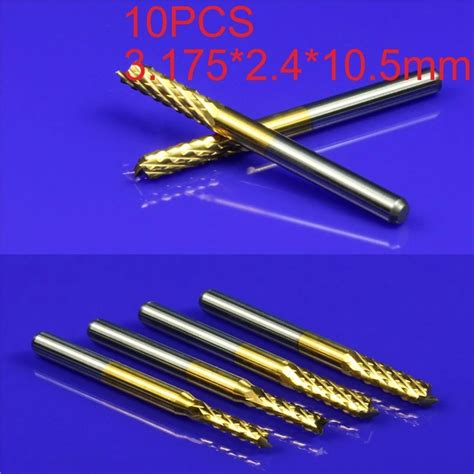 Pc X X Mm Titanium Coated Carbide Pcb Cutter End Mill For