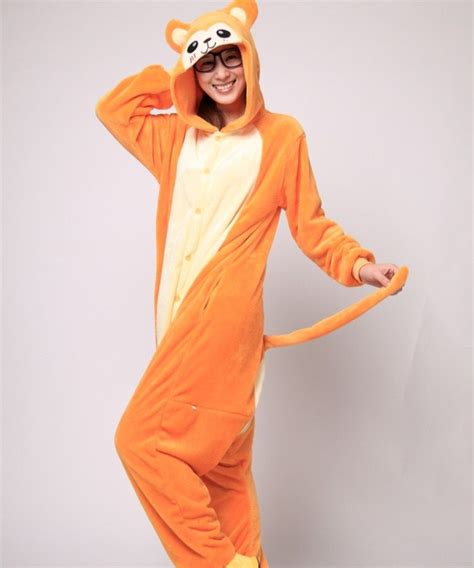 Cartoon Animal Gold Monkey Unisex Adult Onesies Onesie Pajamas Kigurumi