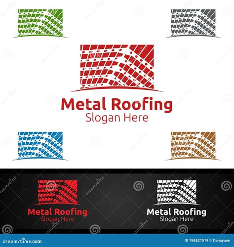 Metal Roofing Logo For Shingles Roof Real Estate Or Handyman