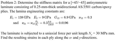 Problem Determine The Stiffness Matrix For A Antisymmetric