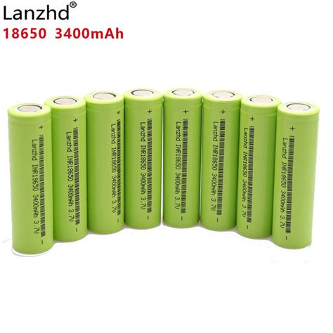 8pcs Inr18650 For Samsung 18650 37v 3400mah Li Ion Rechargeable