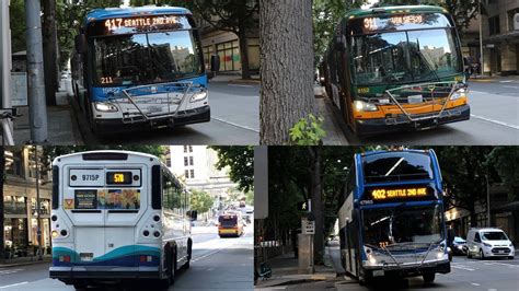 Community Transit King County Metro And Sound Transit Bus Action At