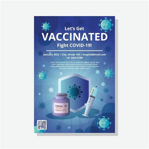 Covid Vaccine Poster 16388456 Vector Art at Vecteezy