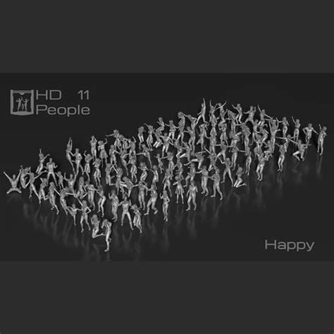 Hd People 11 Happy 3d Model 3d Printable Cgtrader