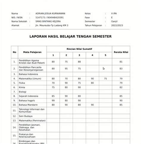 Contoh E Rapor Dan Raport Kurikulum Merdeka Dengan Link Aplikasinya