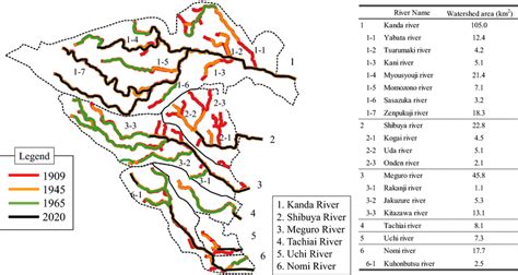 Map Of The Changes In The River Channels Of Each River System Over