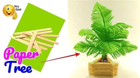 Paper Palm Tree Easy Paper Tree Making Diy Majesty Palm Tree With Paper And Popsicle Sticks