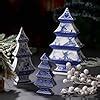 Amazon Soaoo Pcs Blue And White Christmas Tree Ceramic Figurine