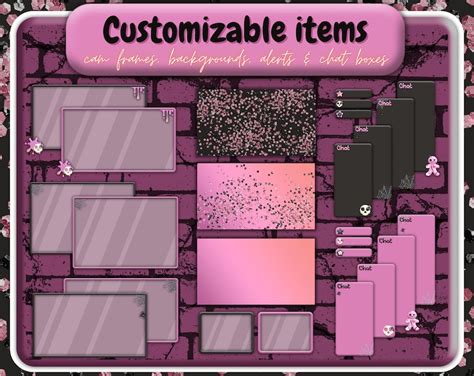 Pastel Goth Twitch Overlay Stream Overlay Gothic Kawaii Etsy