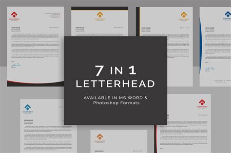 7 In 1 Letterhead Template Photoshop Templates ~ Creative Market