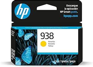 HP 938 Yellow Original Ink Cartridge Cartucho De Tinta Amazon Mx