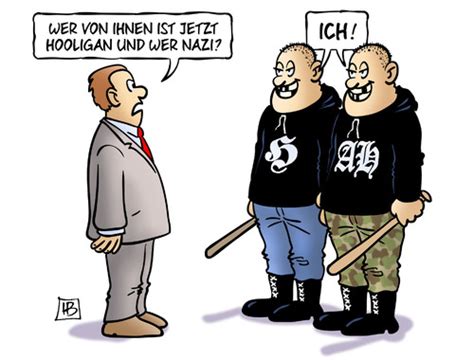 Nazis Und Hooligans De Harm Bengen Pol Tica Cartoon Toonpool