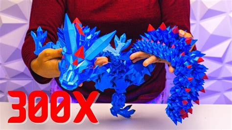 X Giant Articulated Crystal Dragon D Print Youtube