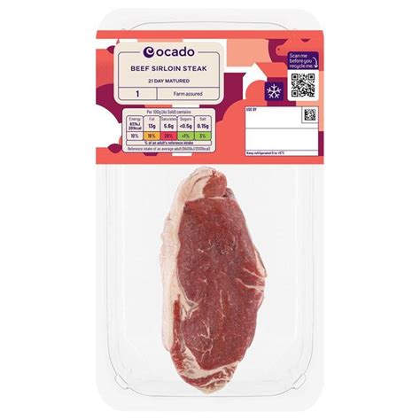 Ocado 1 Beef Sirloin Steak Ocado