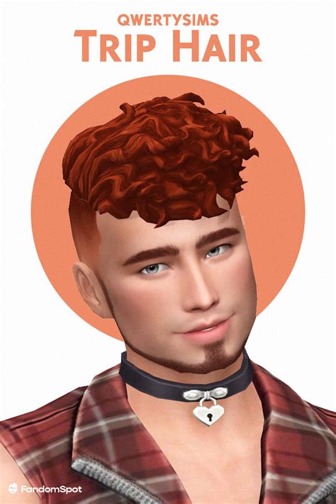 Trip Male Hair By Qwertysims Ts4 Cc In 2024 Sims 4 Hair Male Sims 4 Boy Hairstyles