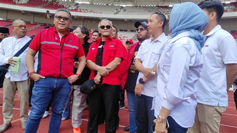 Sambut Bulan Bung Karno Sekjen Pdi Perjuangan Tinjau Stadion Gbk