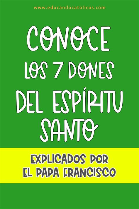 Catequesis Dones del Espíritu Santo te presentamos en forma de