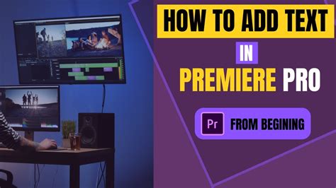 How To Add Text Adobe Premiere Pro Beginner Tutorial Premierepro