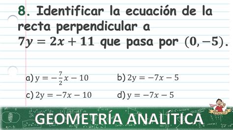 Gu A Ipn Geometr A Anal Tica Ejercicio Youtube