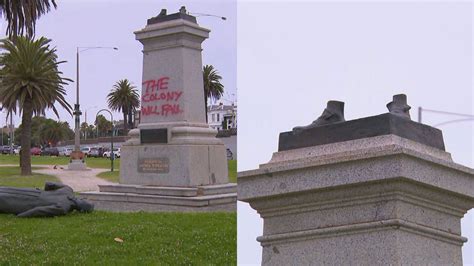 Vandalised Captain Cook Statue Gets A Bit Legless