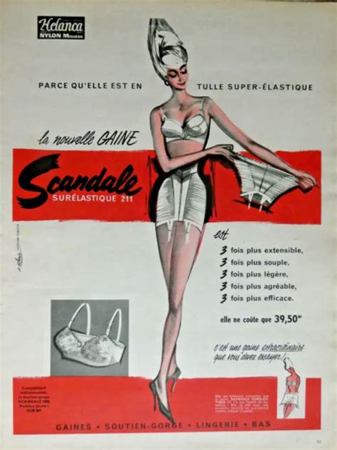 Publicit De Presse Scandale Gaine Soutien Gorge Surelastique