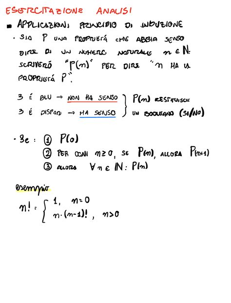 Esercitazione Analisi Da Successioni A Complessi Esercitazione