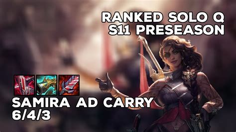 Samira Adc S11 Ranked Gameplay YouTube