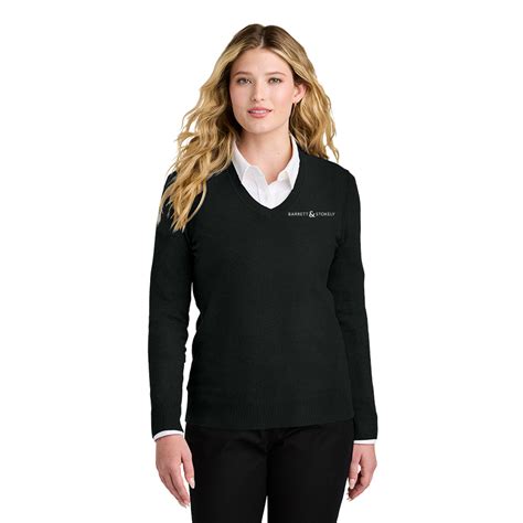 Port Authority® Ladies Easy Care V Neck Sweater Barrett And Stokely Swag