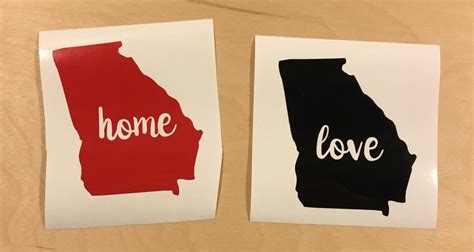 Georgia Vinyl Decal Etsy