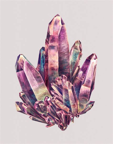 Gorgeous Watercolor Crystal Illustrations By Karina Eibatova The