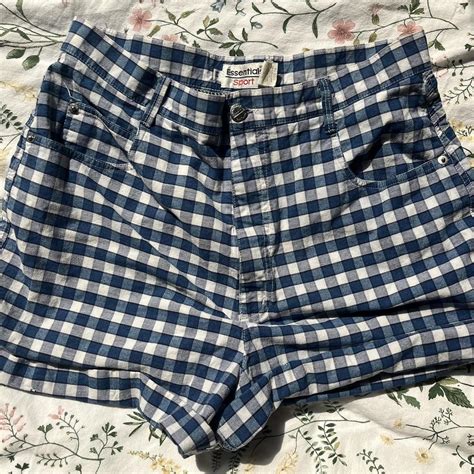 Vintage High Waist Gingham Shorts Cutest Gingham Depop