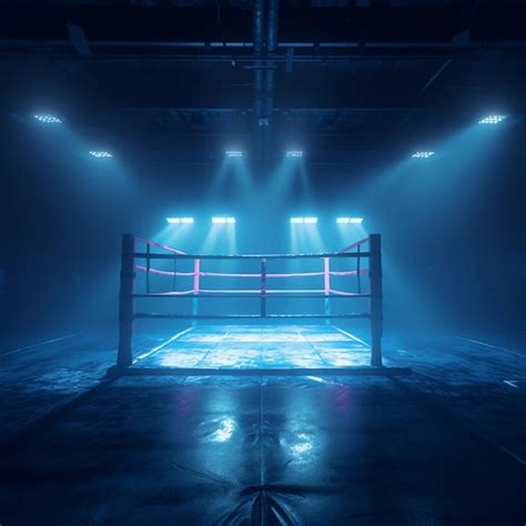 Premium Ai Image A Blue Boxing Ring