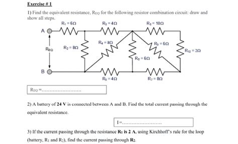 Solved Exercise 1 1 Find The Equivalent Resistance REQ Chegg