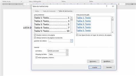 Como Insertar Una Lista De Tablas Y Figuras Segun Normas Apa Sexta