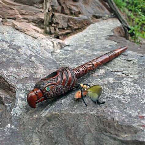 Hand Carved Ceremonial Pipe Calumet Made Of Palo Sangre Ornament