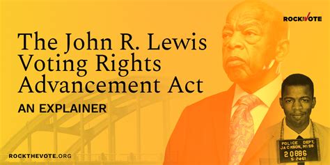 The John R Lewis Voting Rights Advancement Act Rock The Vote