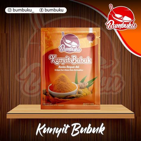 Jual Kunyit Bubuk Sachet Renceng Merk Bumbuku Isi 5 Gram X 12 Sachet