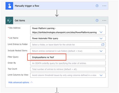 Power Automate Filter Query Sharepoint List Not Equal - Printable Online